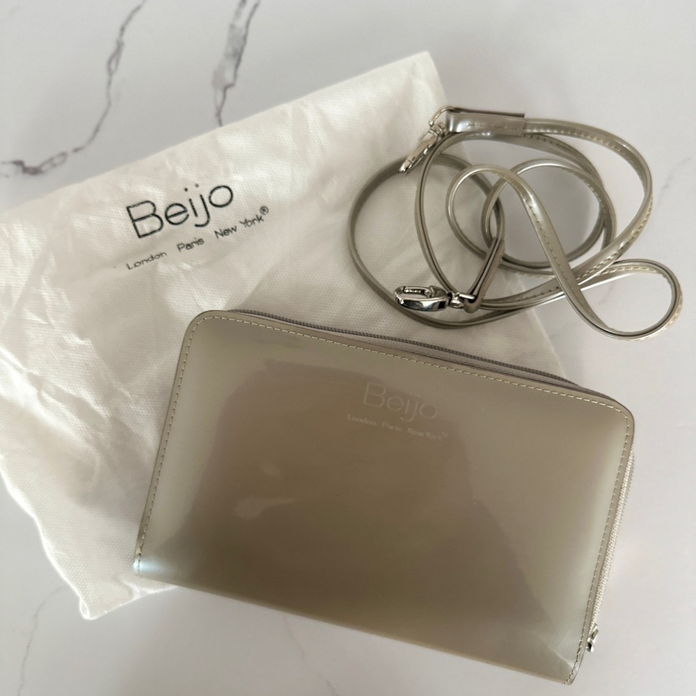 Beijo Greige Crossbody Clutch